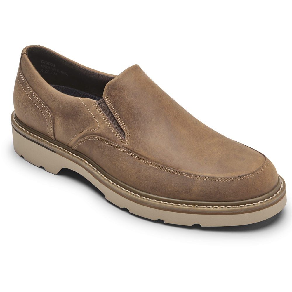 Sapato Vela Rockport Homem Caqui - Charlee Waterproof - 34897SZAU